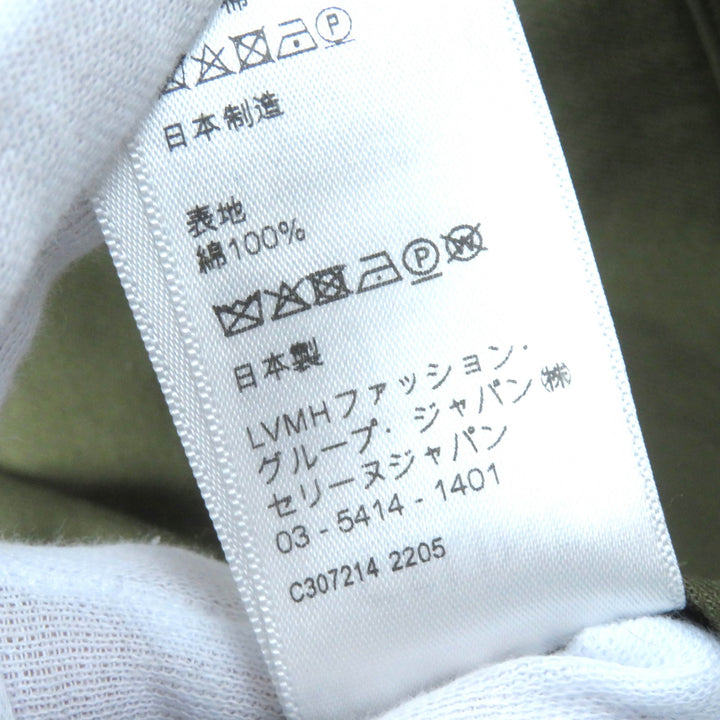 Pristine CELINE Short sleeve shirt khaki cotton Women 38 2C580106K