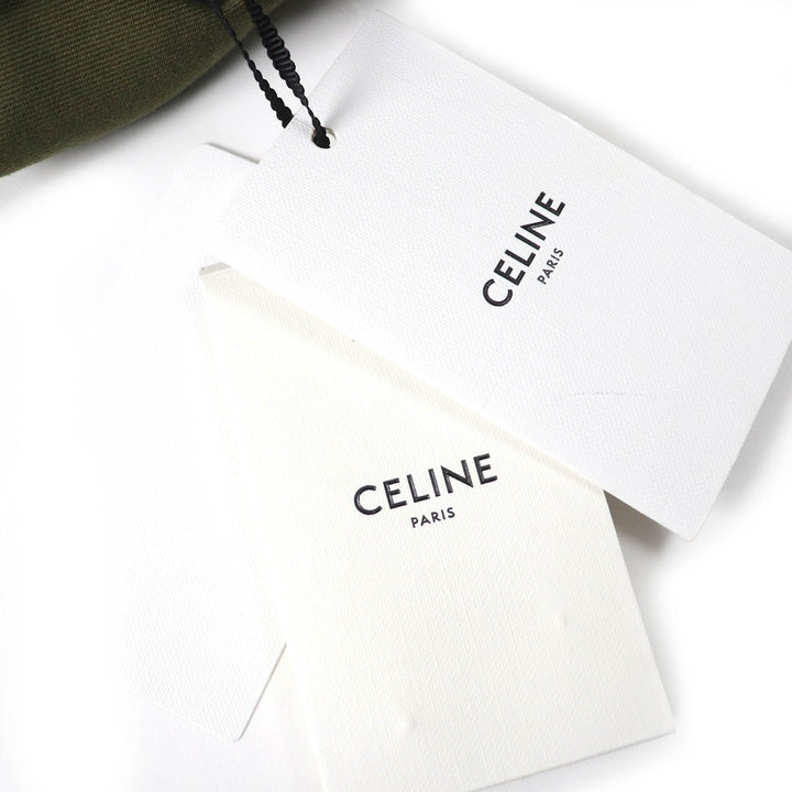 Pristine CELINE Short sleeve shirt khaki cotton Women 38 2C580106K