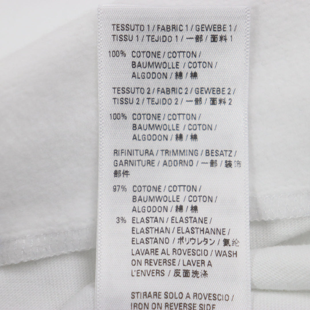 Excellent BALENCIAGA hoodie Graphic logo layered design oversized pullover white cotton XS