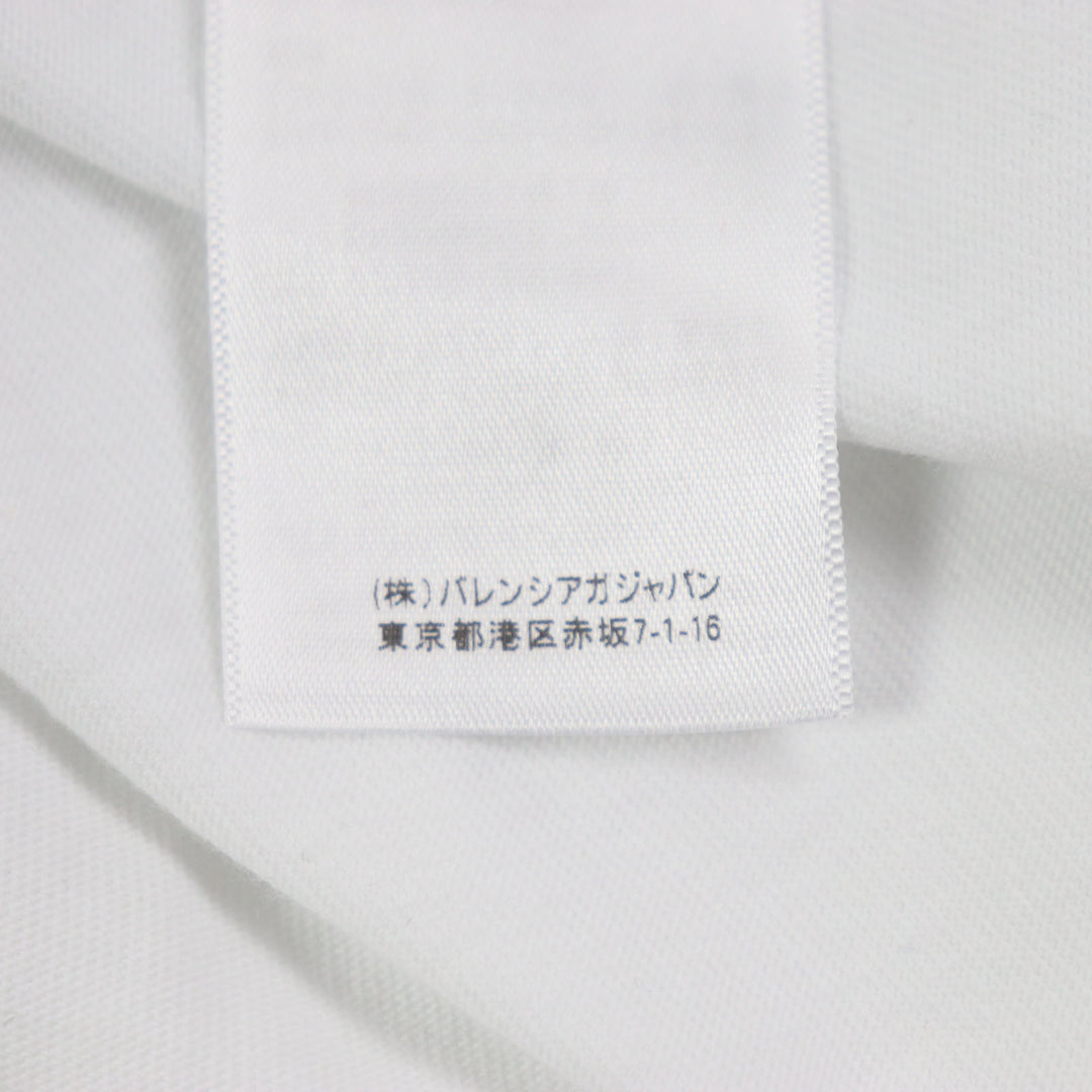 Excellent BALENCIAGA hoodie Graphic logo layered design oversized pullover white cotton XS