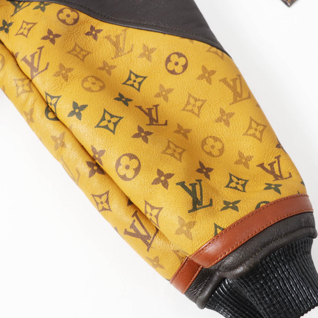 LOUIS VUITTON Mouton jacket Monogram Dark brown Sheep leather Women FJLJ12XKN