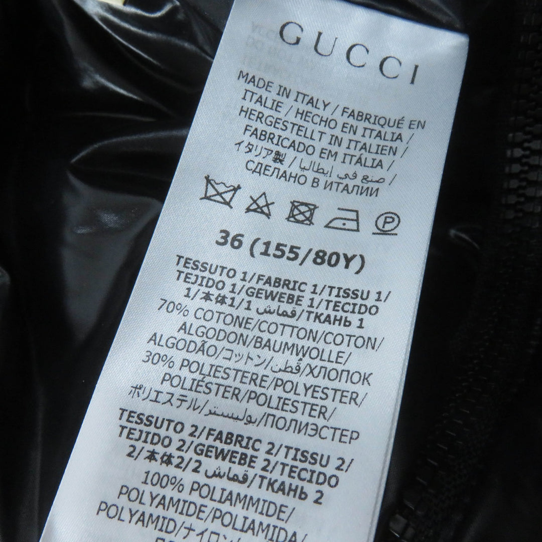 Pristine GUCCI Down jacket GG canvas Current product 2WAY beige Women 36 761698