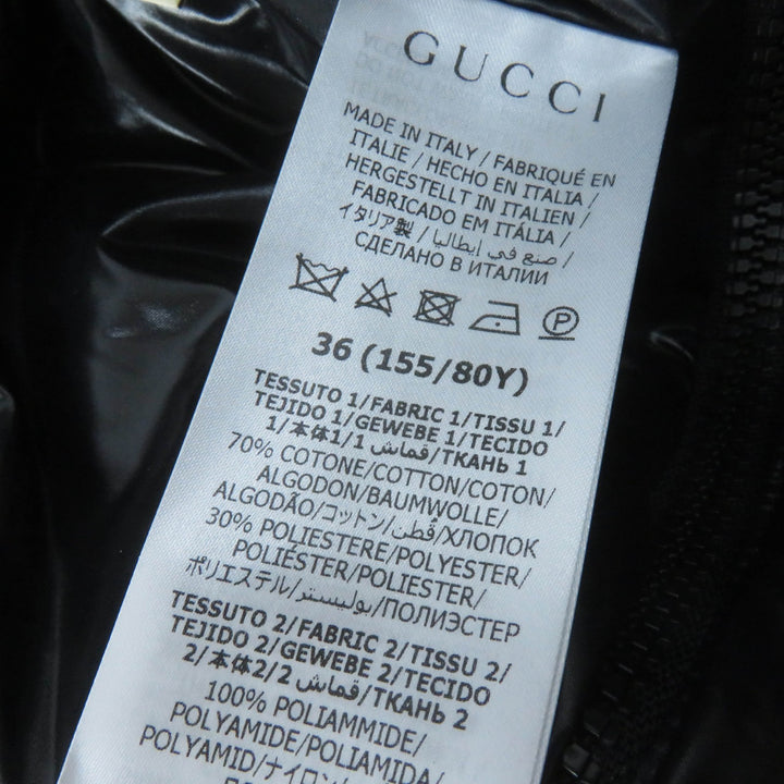 Pristine GUCCI Down jacket GG canvas Current product 2WAY beige Women 36 761698