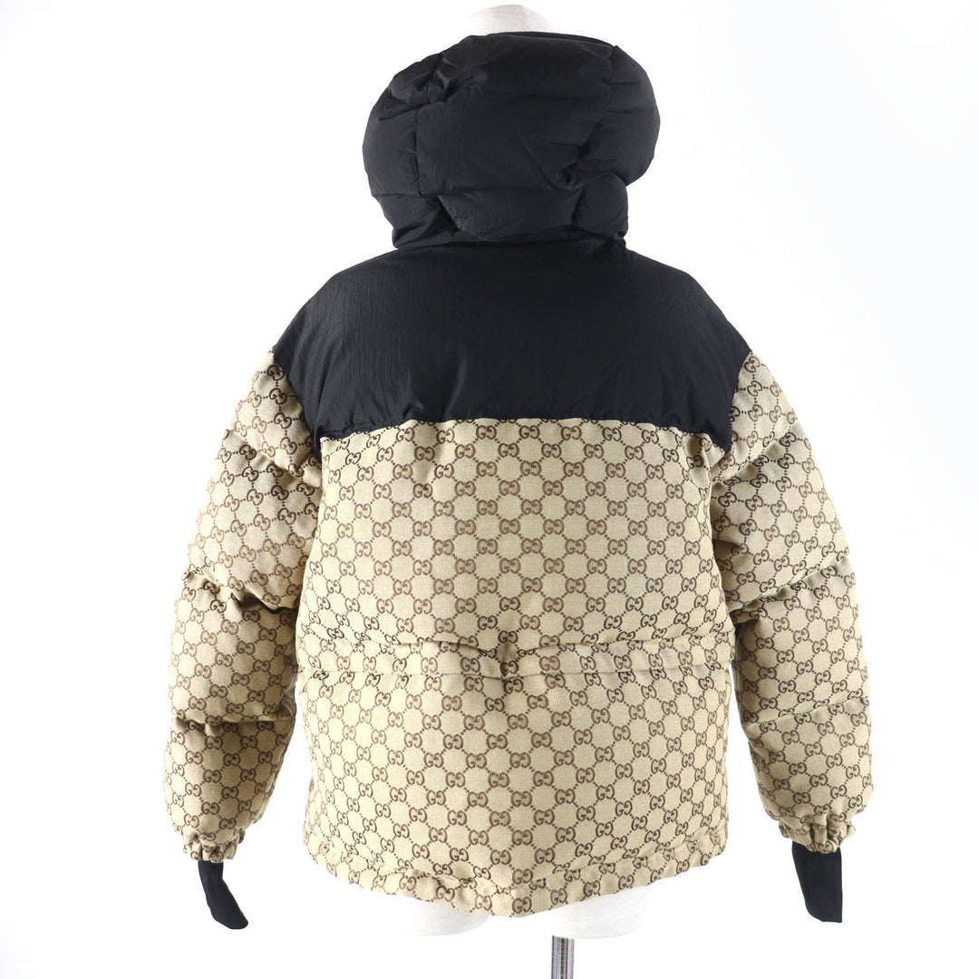 Pristine GUCCI Down jacket GG canvas Current product 2WAY beige Women 36 761698