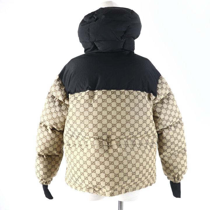 Pristine GUCCI Down jacket GG canvas Current product 2WAY beige Women 36 761698