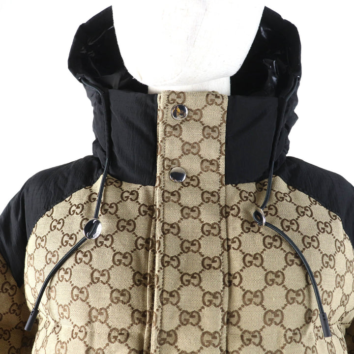 Pristine GUCCI Down jacket GG canvas Current product 2WAY beige Women 36 761698