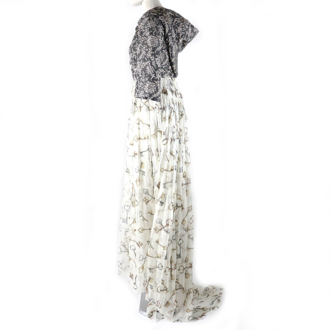 Pristine DOLCE&GABBANA one piece maxi length dress Gray series Light beige