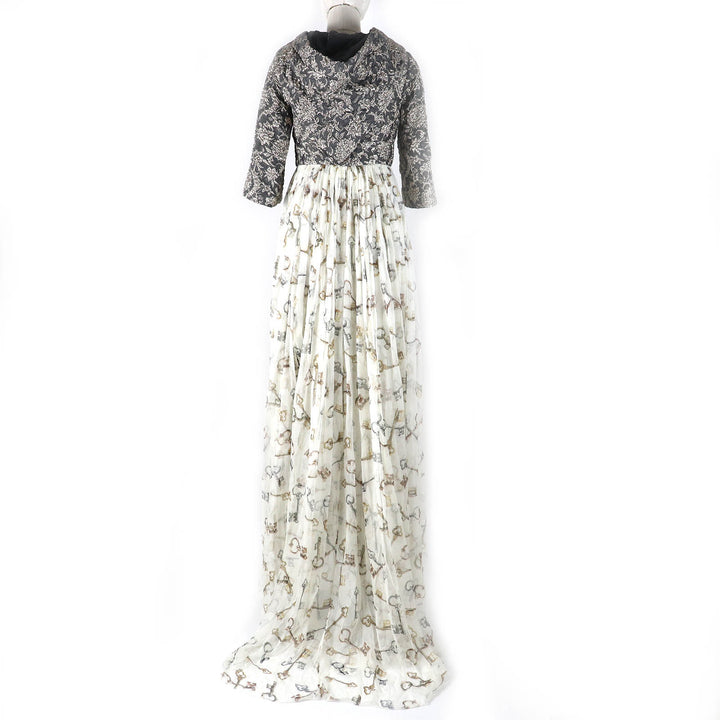 Pristine DOLCE&GABBANA one piece maxi length dress Gray series Light beige