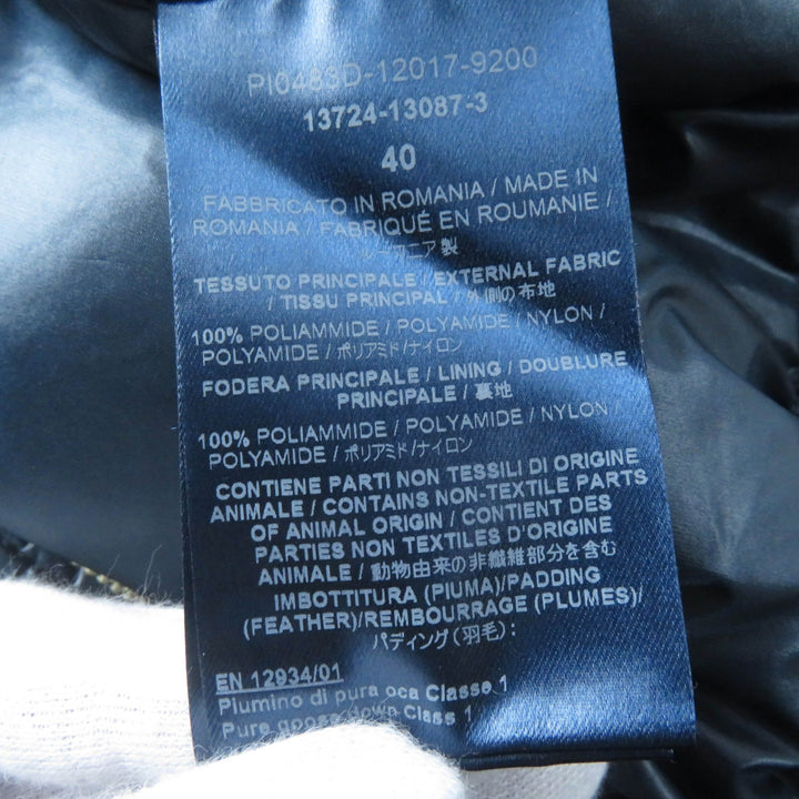 Great Herno Down vest Logo Metal ZIP UP Lightweight Dark navy Nylon Women 40 PI0483D