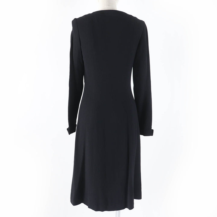 Excellent CHANEL one piece COCO Mark Button Logo Metal black Women 36 96A P08207V04917