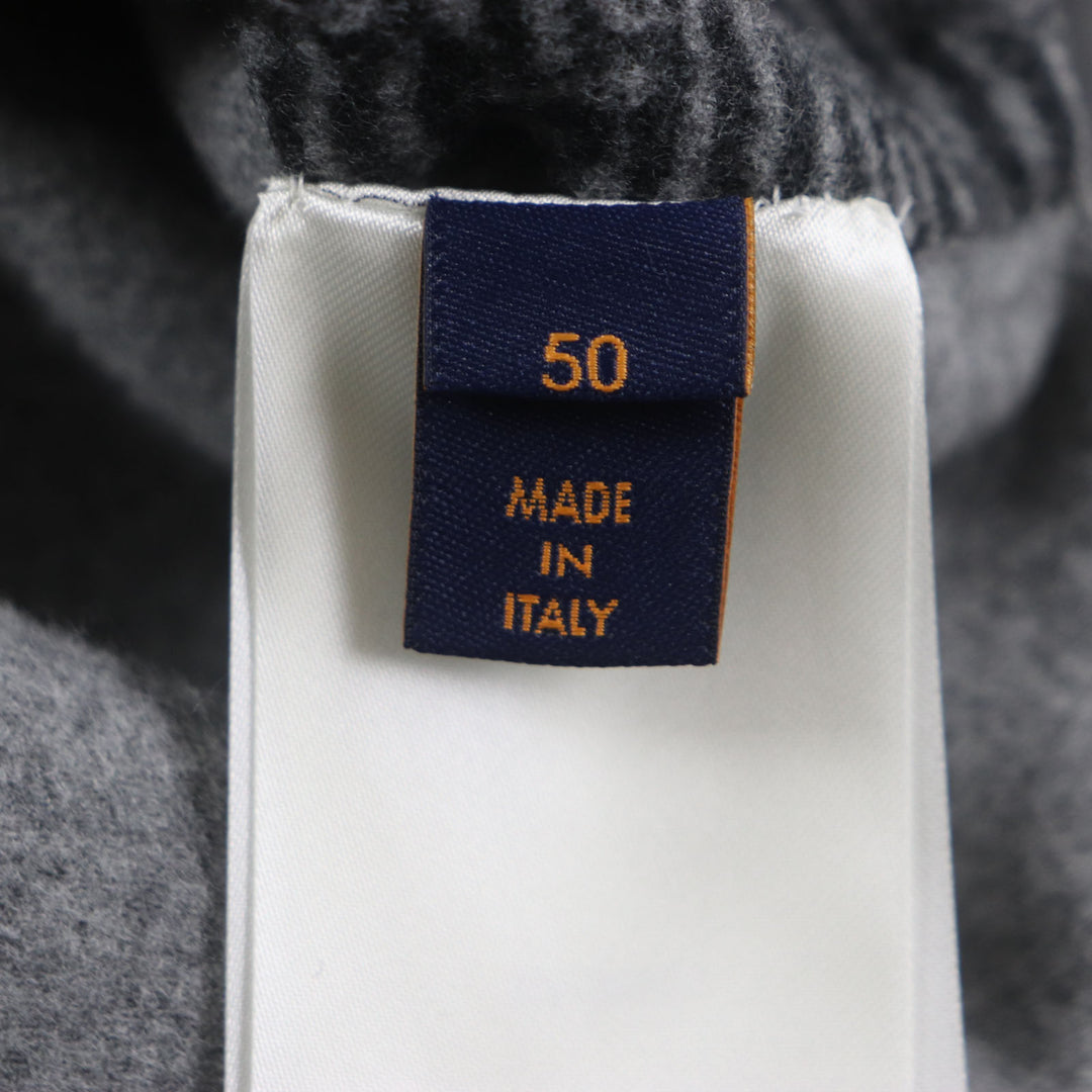 LOUIS VUITTON Blouson double-faced hoodie gray wool mens 50 HOB52E
