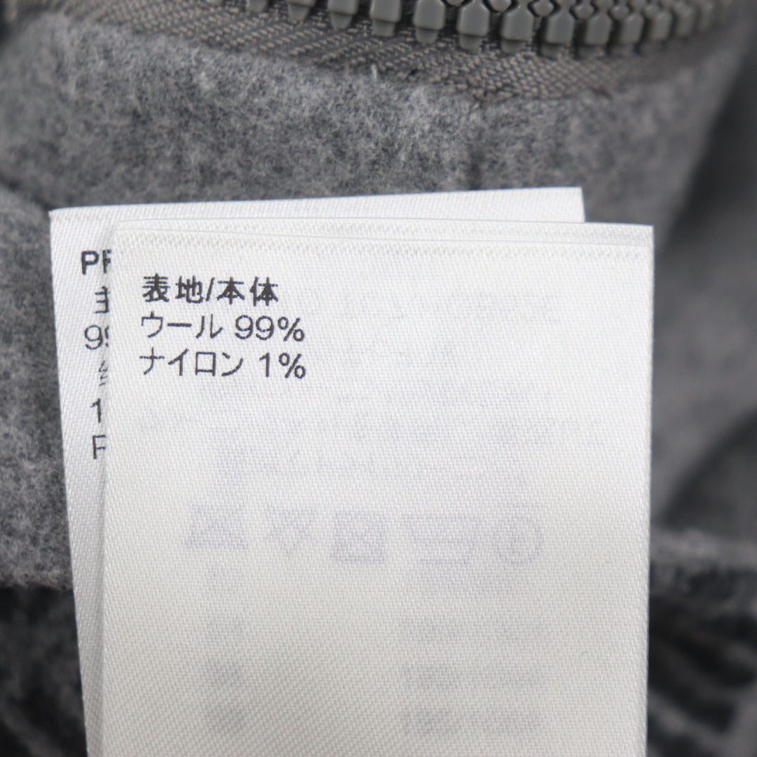 LOUIS VUITTON Blouson double-faced hoodie gray wool mens 50 HOB52E