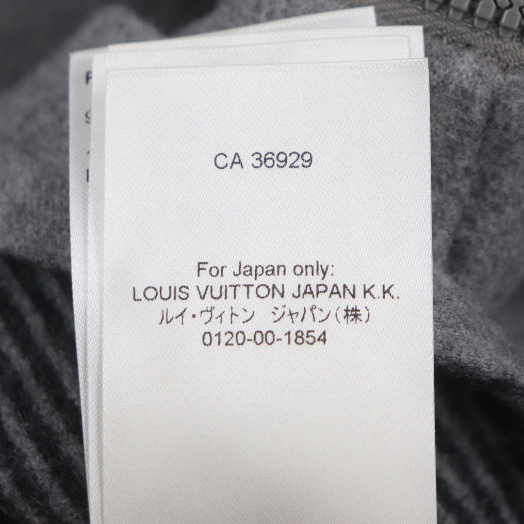 LOUIS VUITTON Blouson double-faced hoodie gray wool mens 50 HOB52E