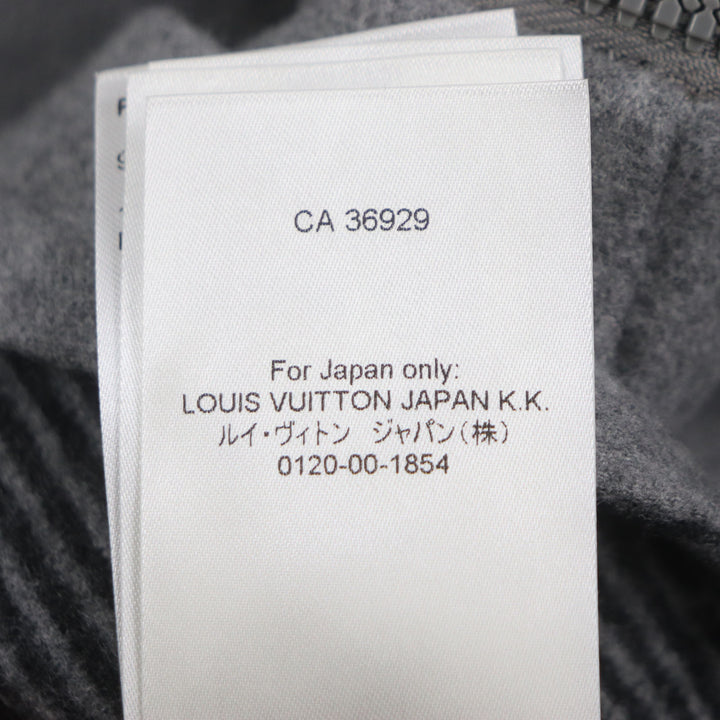 LOUIS VUITTON Blouson double-faced hoodie gray wool mens 50 HOB52E
