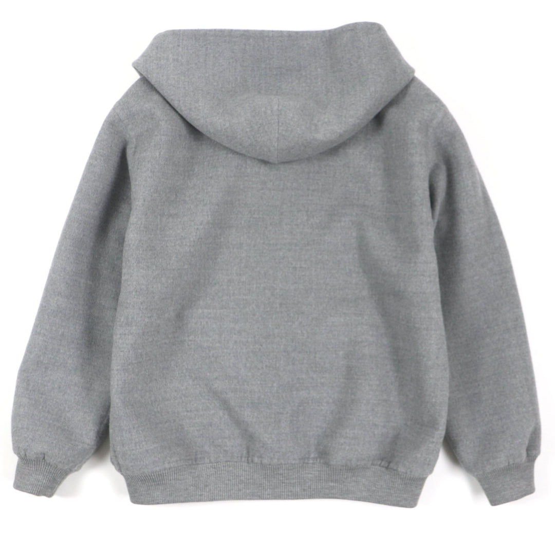 LOUIS VUITTON Blouson double-faced hoodie gray wool mens 50 HOB52E