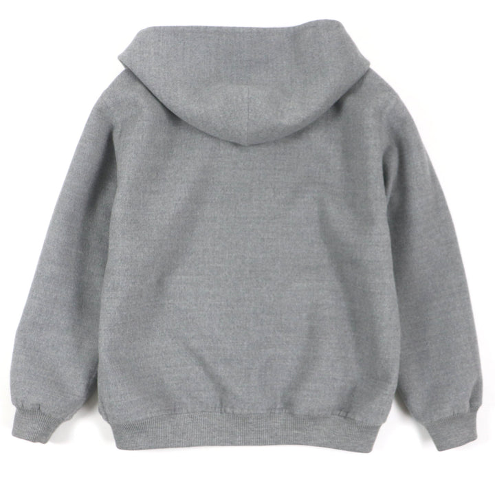 LOUIS VUITTON Blouson double-faced hoodie gray wool mens 50 HOB52E