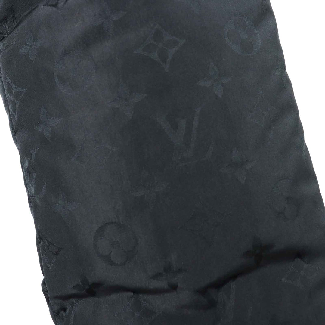 LOUIS VUITTON down coat Belted All-Monogram black polyester Women 36 FFCO018FLX