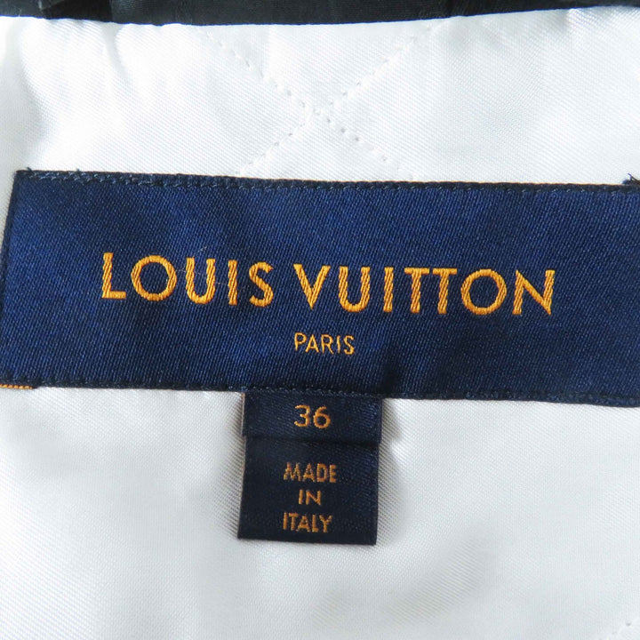 LOUIS VUITTON down coat Belted All-Monogram black polyester Women 36 FFCO018FLX