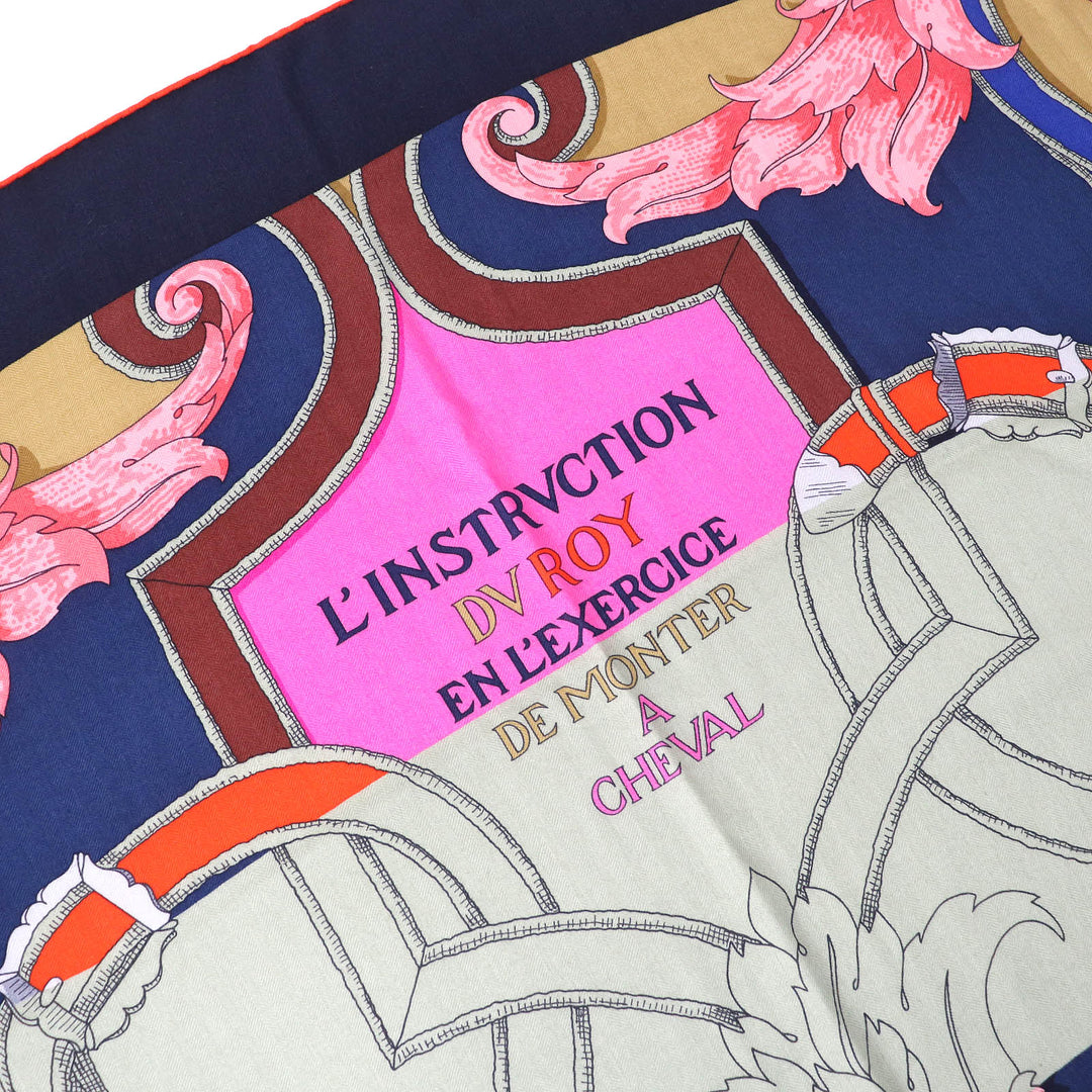 Pristine HERMES scarf Instructions for the Royal Bayadere Carre 140 H243685S