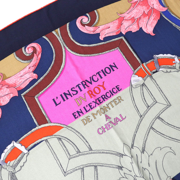 Pristine HERMES scarf Instructions for the Royal Bayadere Carre 140 H243685S