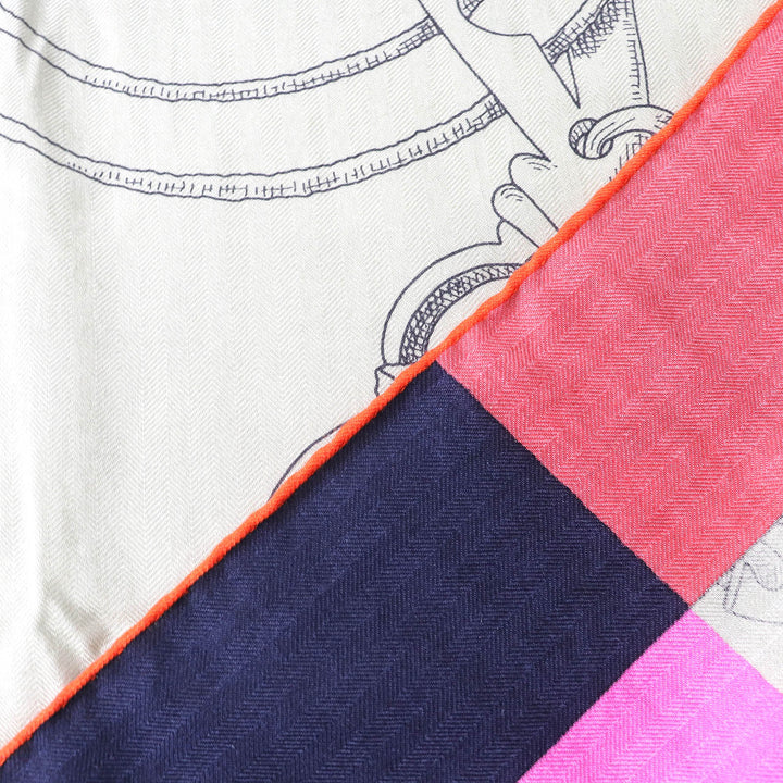 Pristine HERMES scarf Instructions for the Royal Bayadere Carre 140 H243685S