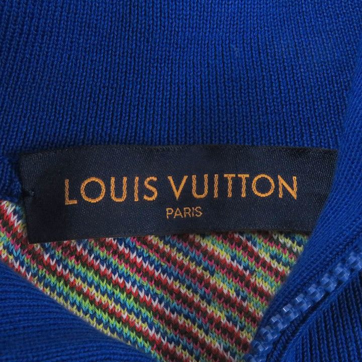 Excellent LOUIS VUITTON knit Distorted Half Zip Blue-based multi-color mens XS