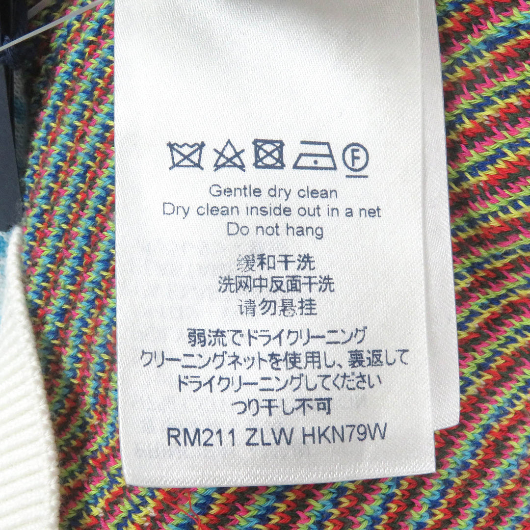 Excellent LOUIS VUITTON knit Distorted Half Zip Blue-based multi-color mens XS
