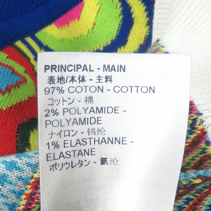 Excellent LOUIS VUITTON knit Distorted Half Zip Blue-based multi-color mens XS
