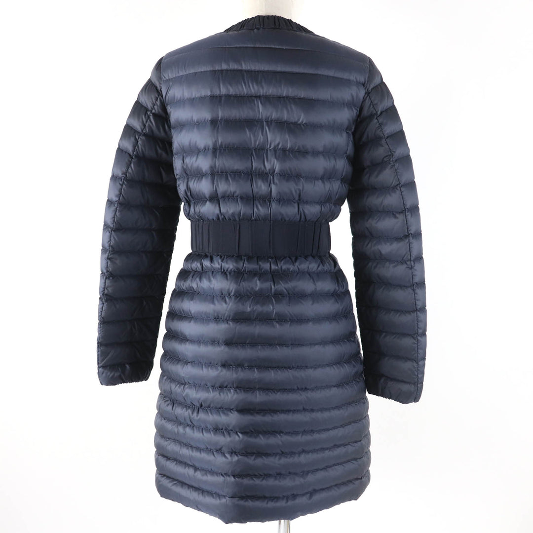 Great MONCLER down coat HODENITE ZIP UP Light Down Coat No Collar Navy Nylon Women 1