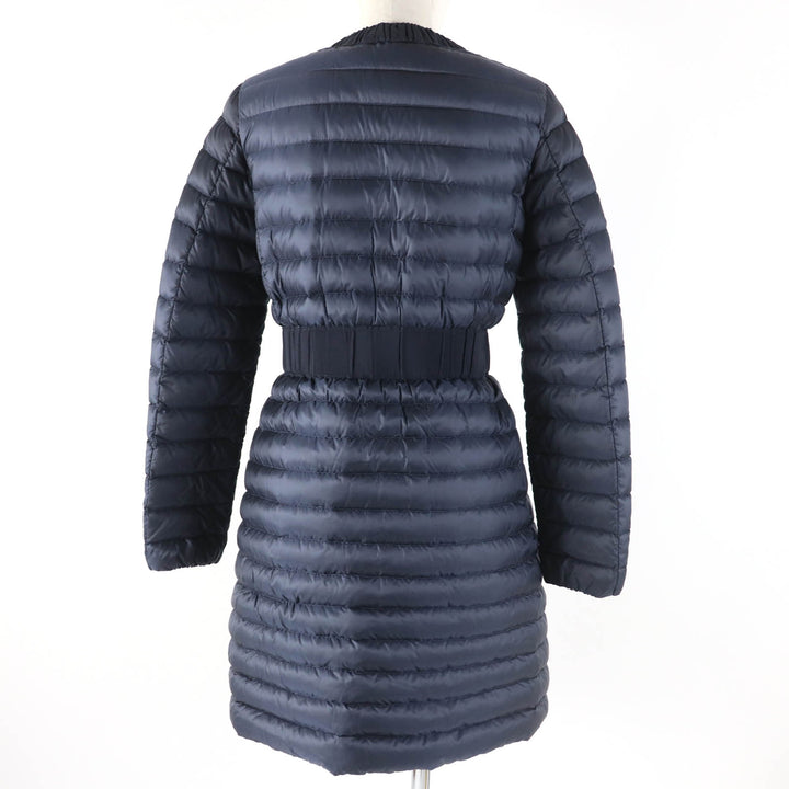 Great MONCLER down coat HODENITE ZIP UP Light Down Coat No Collar Navy Nylon Women 1