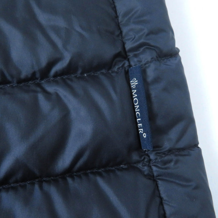 Great MONCLER down coat HODENITE ZIP UP Light Down Coat No Collar Navy Nylon Women 1