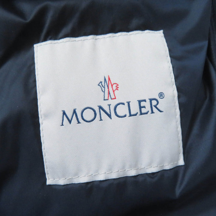 Great MONCLER down coat HODENITE ZIP UP Light Down Coat No Collar Navy Nylon Women 1
