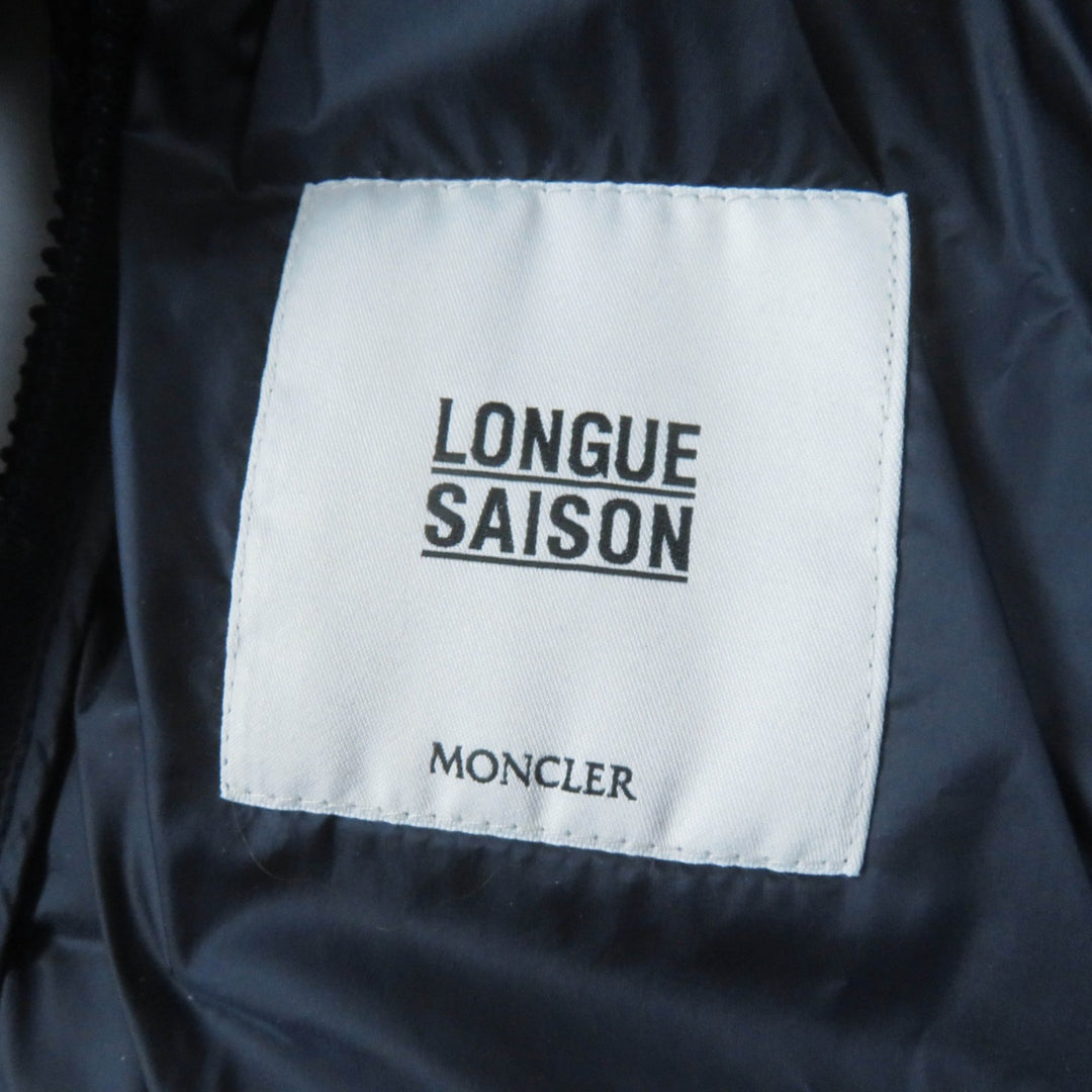 Great MONCLER down coat HODENITE ZIP UP Light Down Coat No Collar Navy Nylon