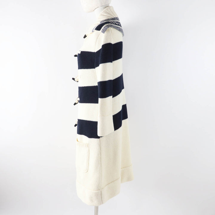 Excellent Christian Dior coat Dior Mariniere Motif Logo Toggle 38 144M01AM318