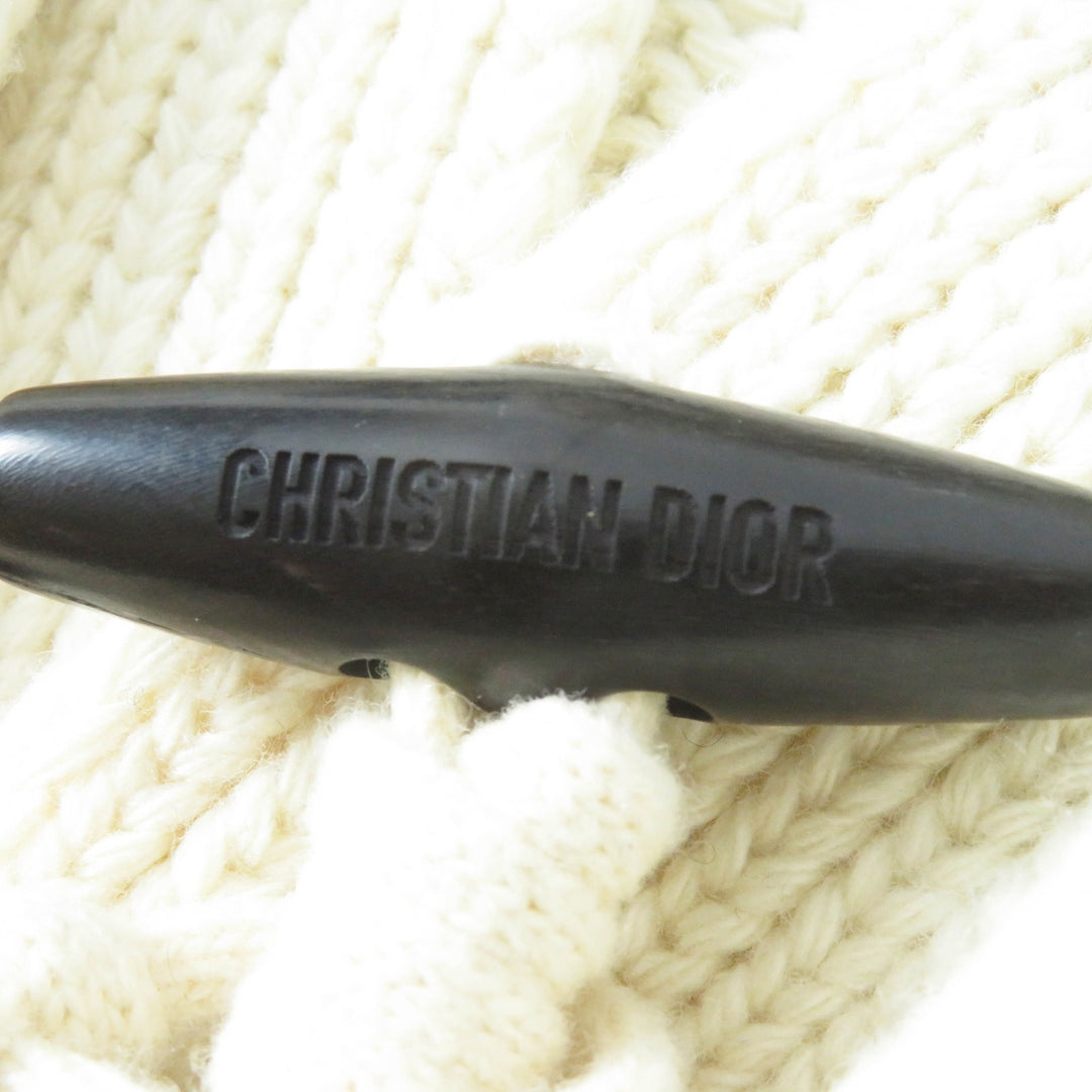 Excellent Christian Dior coat Dior Mariniere Motif Logo Toggle Button Women 38 144M01AM318