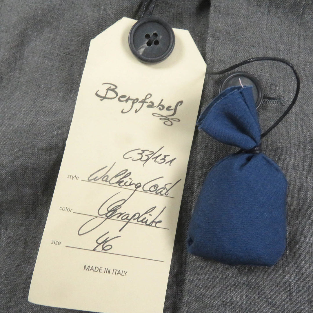 Pristine Bergfabel Chester coat Lightweight summer coat gray linen mens 46