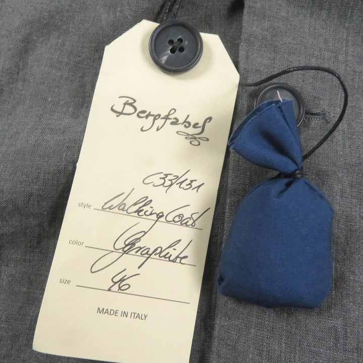 Pristine Bergfabel Chester coat Lightweight summer coat gray linen mens 46