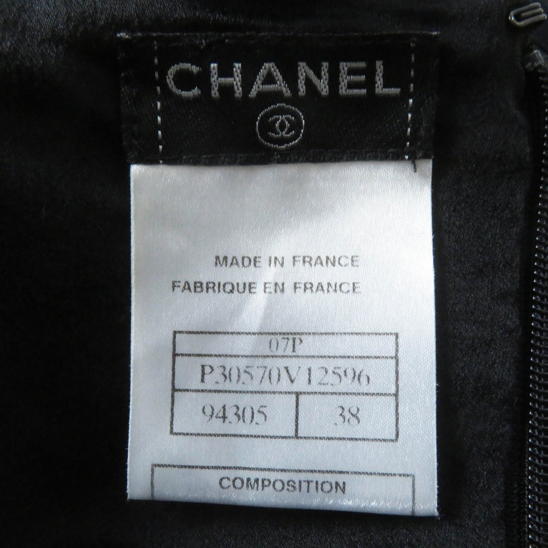 Great CHANEL one piece COCO Mark included, lace Black beige silk Women 38 07P