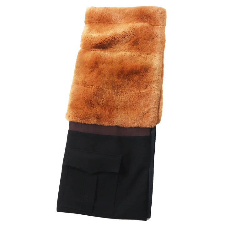 Excellent MARNI Stall Scarf with pockets/ Brown wool Women