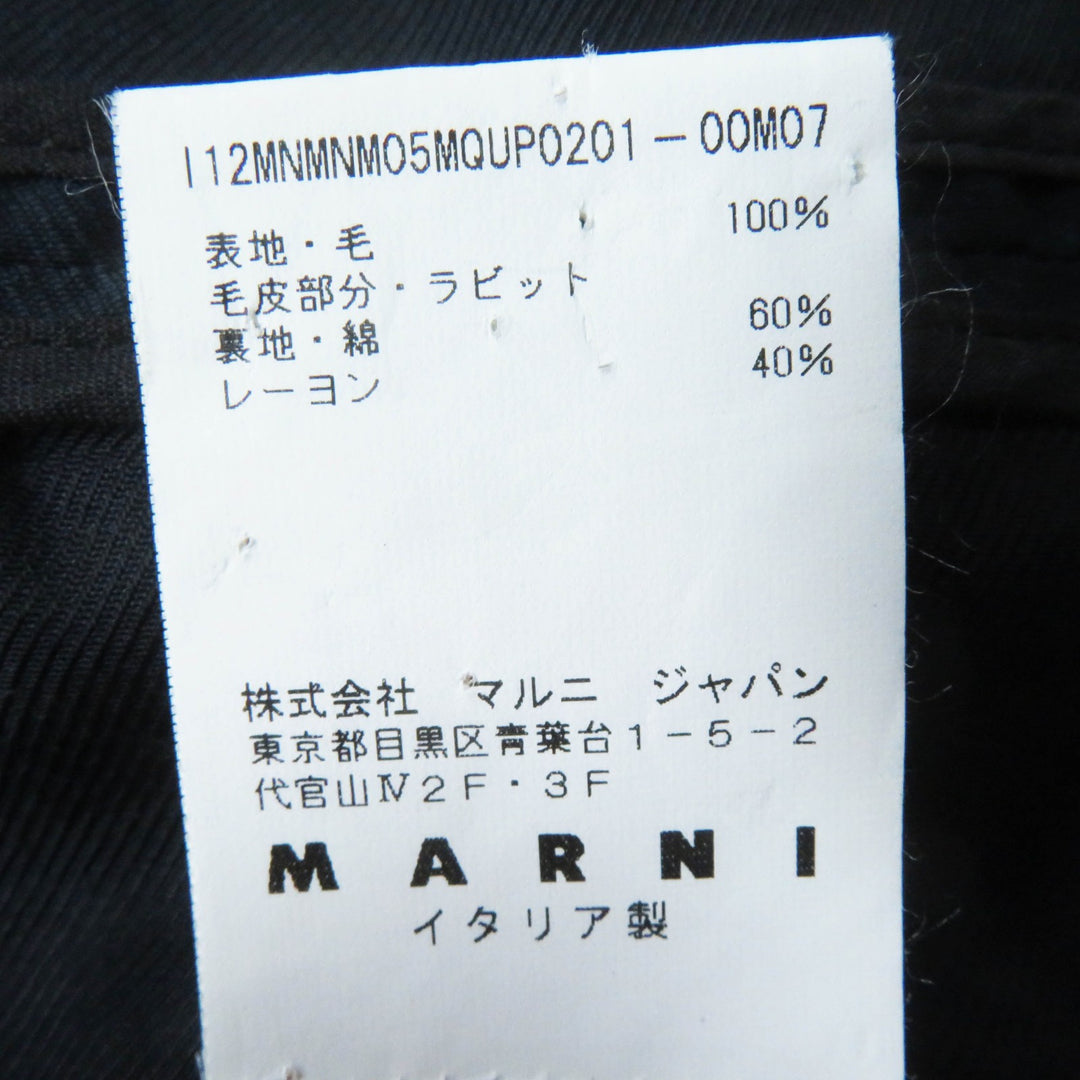 Excellent MARNI Stall Scarf with pockets/ Brown wool Women