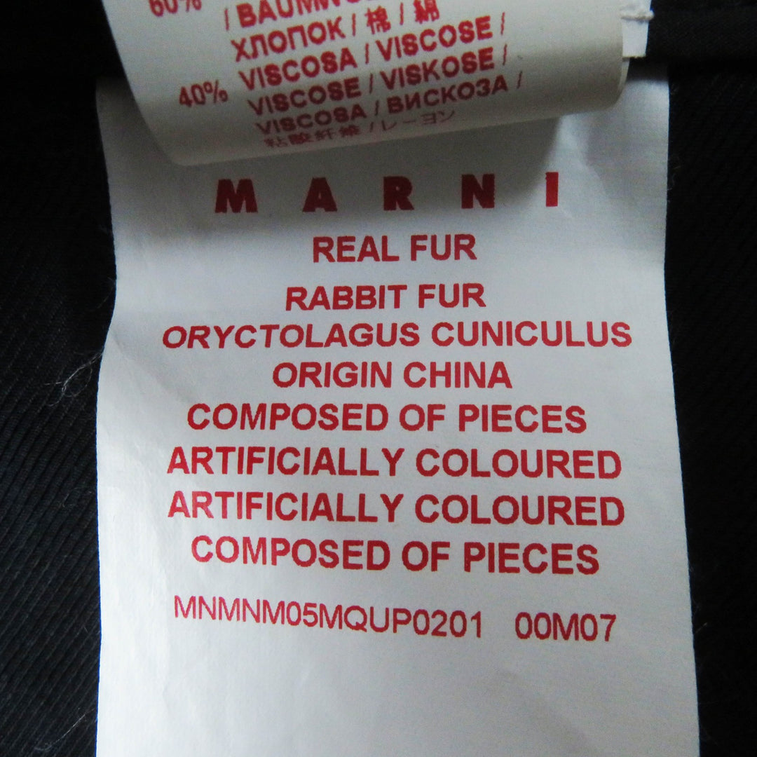 Excellent MARNI Stall Scarf with pockets/ Brown wool Women