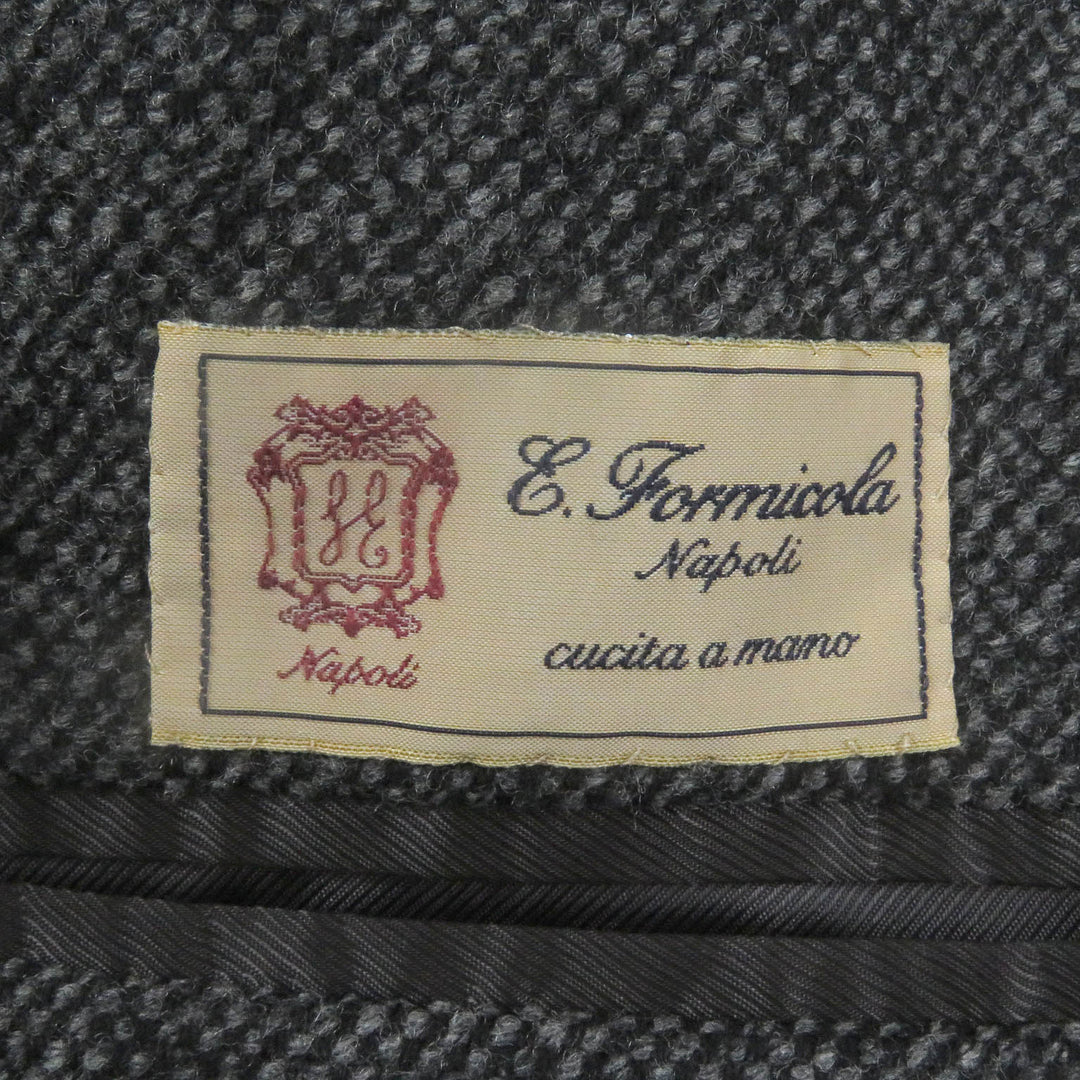 Excellent ERRICO FORMICOLA coat Tweed coat Chester gray wool mens 44