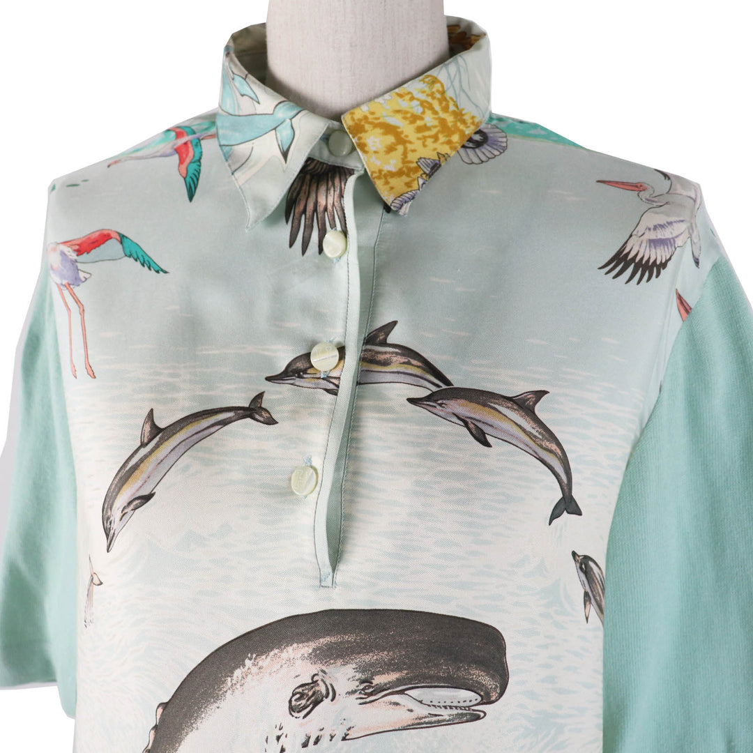 Great HERMES Short sleeve polo shirt The Precious Life of the Mediterranean M