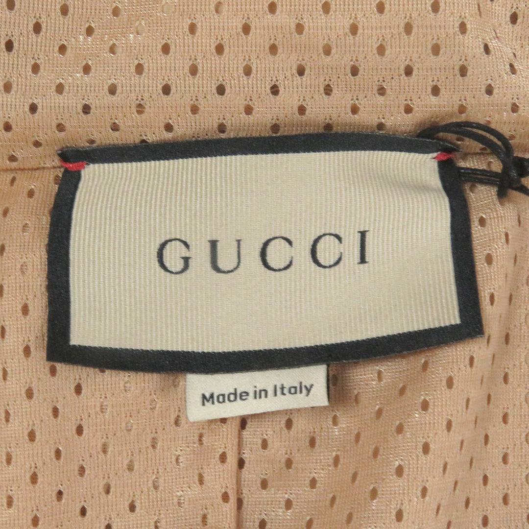 Pristine GUCCI Jacket GG jersey zip hoodie custom jacket beige Nylon mens M