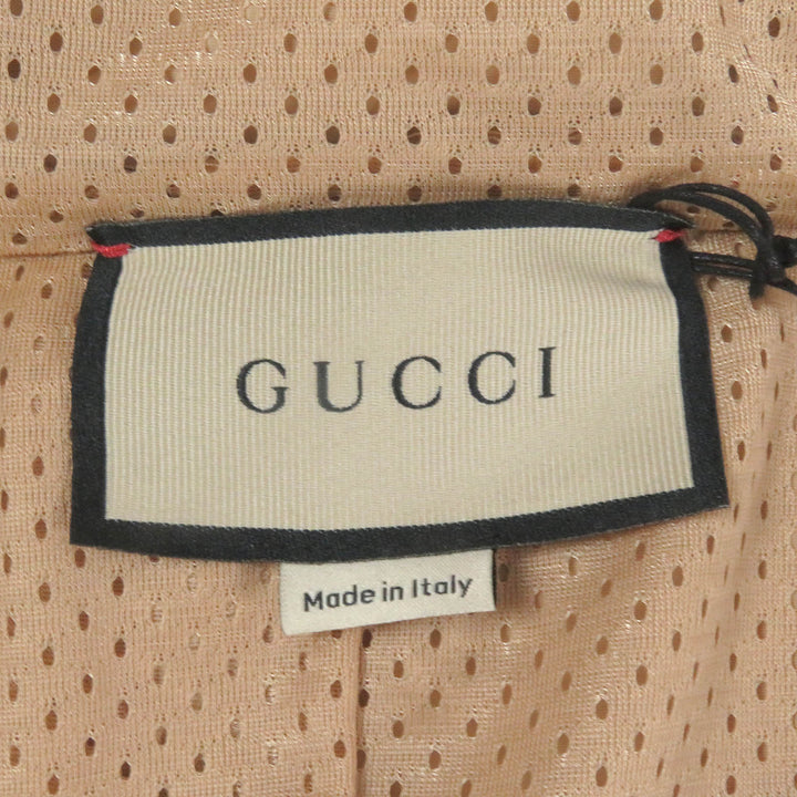 Pristine GUCCI Jacket GG jersey zip hoodie custom jacket beige Nylon mens M