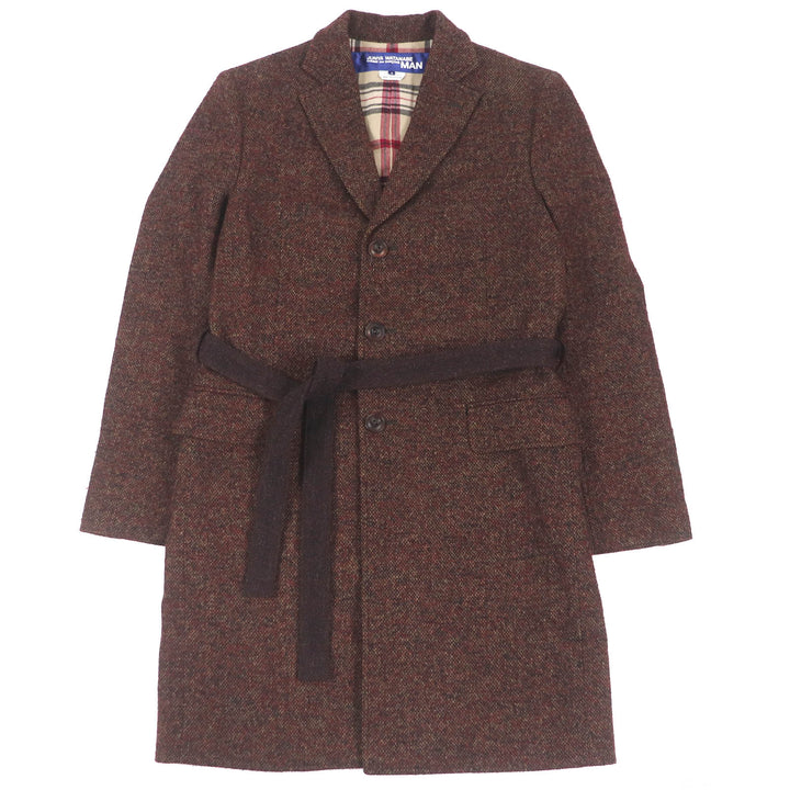 Excellent JUNYA WATANABE MAN COMME des GARCONS coat tweed coat Brown wool mens S