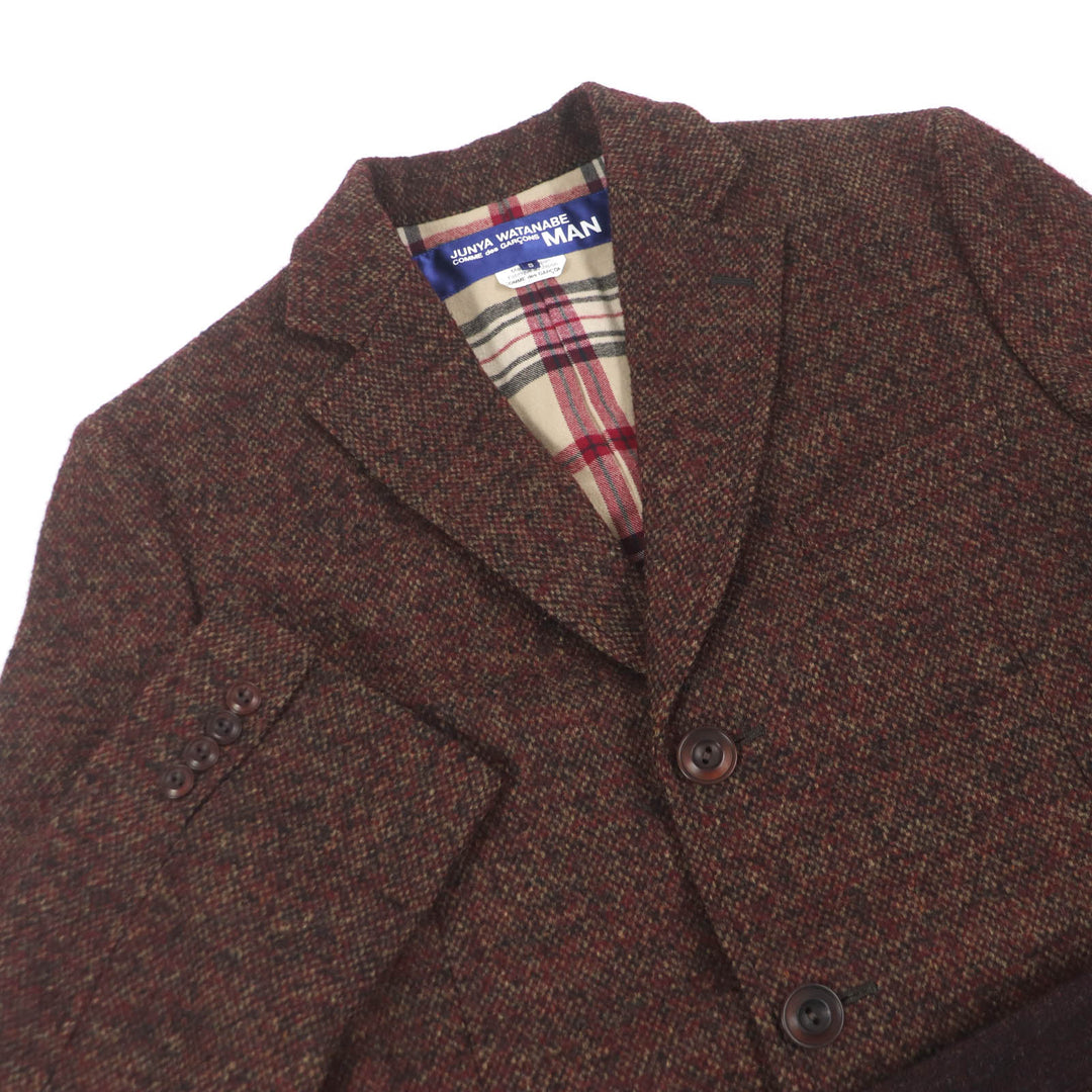 Excellent JUNYA WATANABE MAN COMME des GARCONS coat tweed coat Brown wool mens S
