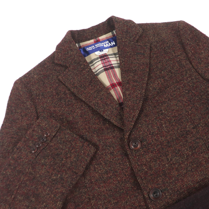 Excellent JUNYA WATANABE MAN COMME des GARCONS coat tweed coat Brown wool mens S