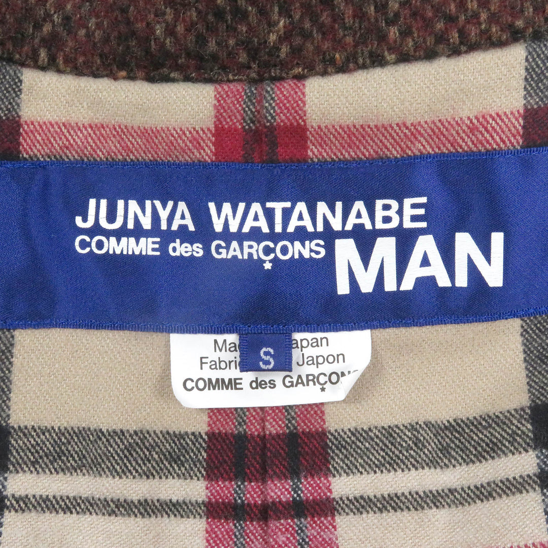 Excellent JUNYA WATANABE MAN COMME des GARCONS coat tweed coat Brown wool mens S