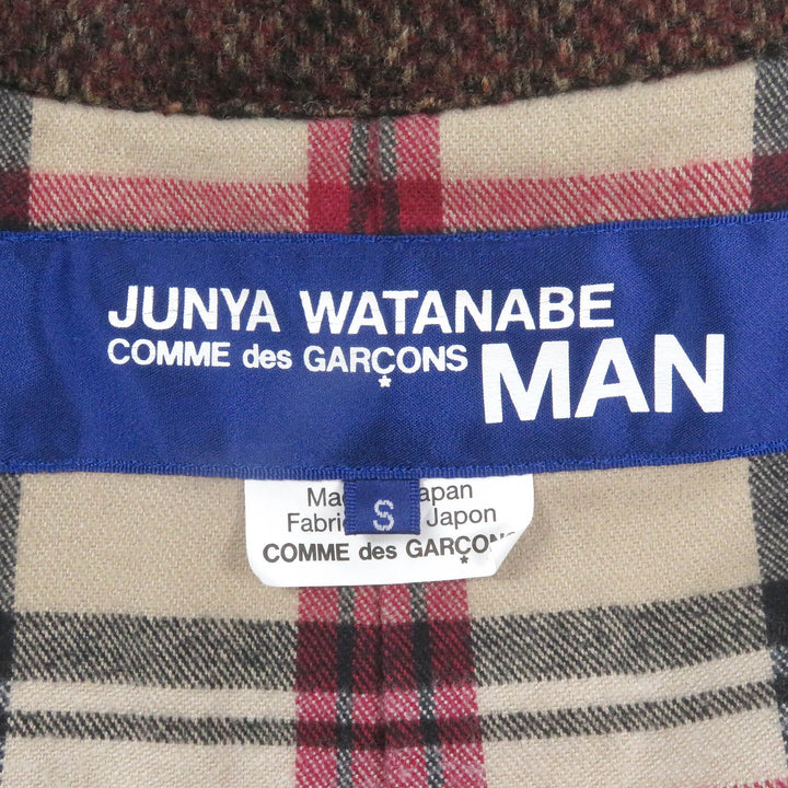 Excellent JUNYA WATANABE MAN COMME des GARCONS coat tweed coat Brown wool mens S